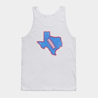 Texas Football, Retro - White/Light Blue Tank Top